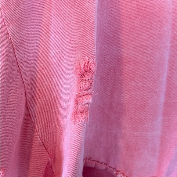 POL Pink Frayed Edge Shirt - Picture 9 of 9